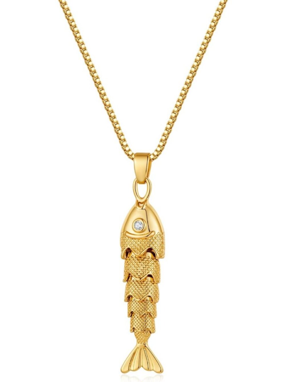 Dainty 14k Gold Plated Fish Pendant Necklace for Women - Ocean Charm Jewelry